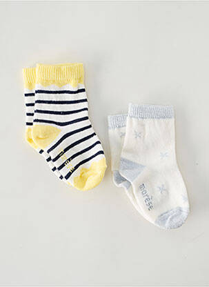 Chaussettes imprimé rayures jaune MARESE fille