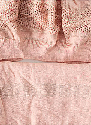 Bonnet finition bords-côtes rose MARESE fille
