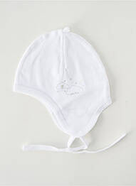 Bonnet fermeture liens à nouer blanc P'TIT BISOU enfant