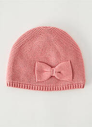 Bonnet doublure rose MARESE fille