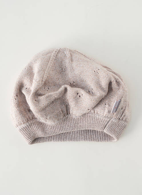 Bonnet forme béret beige P'TIT BISOU fille