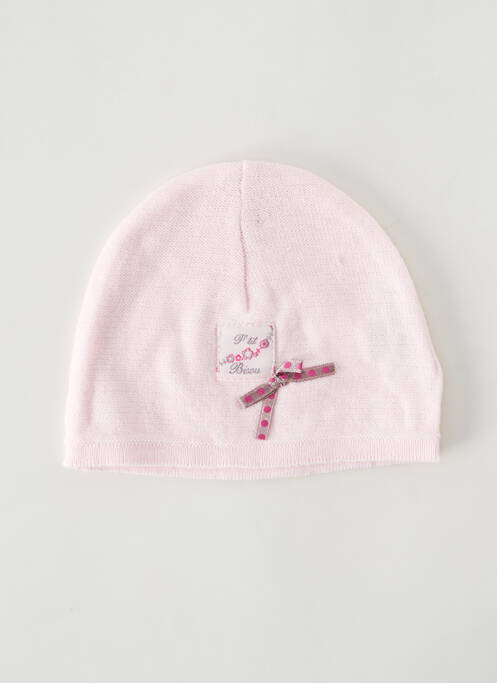 Bonnet rose P'TIT BISOU pour fille