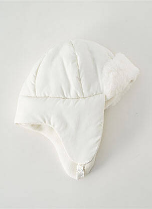 Bonnet forme chapka blanc P'TIT BISOU enfant