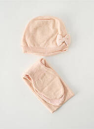 Bonnet doublure rose MARESE fille