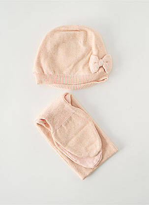 Bonnet doublure rose MARESE fille