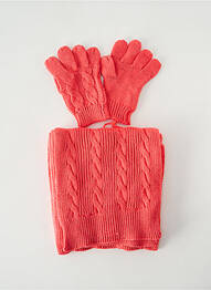Gants finition bords-côtes rose MARESE fille