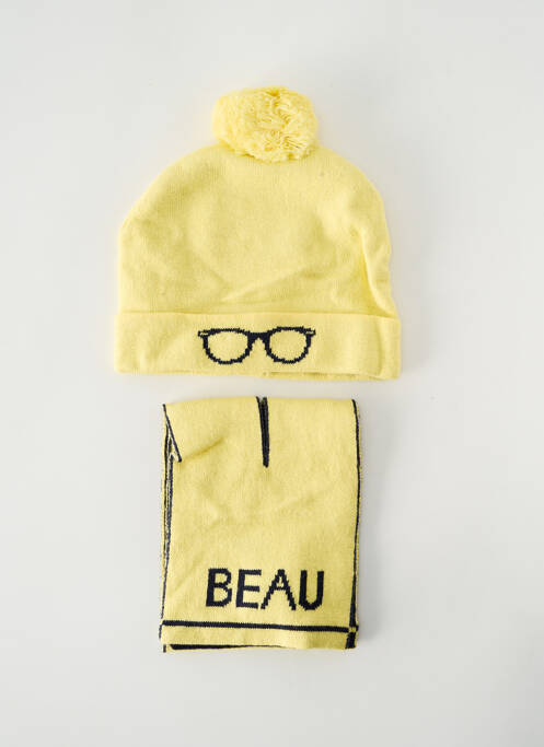 Bonnet imprimé fantaisie jaune MARESE garcon