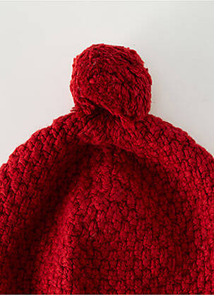 Bonnet maille grosse maille rouge OOXOO enfant