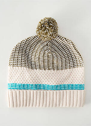 Bonnet maille grosse maille vert MARESE garcon
