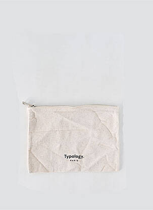 Trousse fermeture zippée beige TYPOLOGY femme