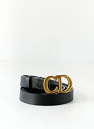 Ceinture fermeture pointe poinçonnée noir CHRISTIAN DIOR femme