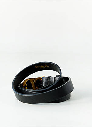 Ceinture fermeture pointe poinçonnée noir CHRISTIAN DIOR femme