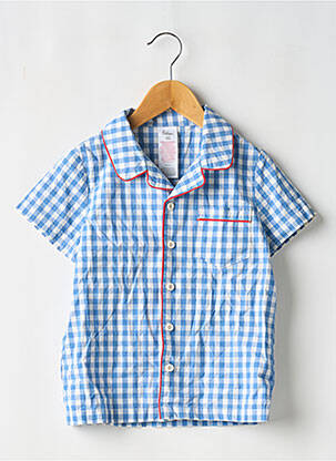 Chemise manches courtes imprimé fantaisie bleu BODEN garçon