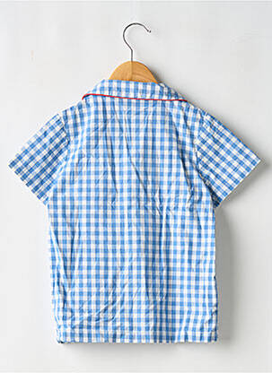 Chemise manches courtes imprimé fantaisie bleu BODEN garçon