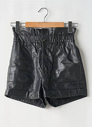 Short fermeture zippée sous rabat boutonné noir BA&SH femme