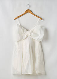 Robe courte coupe évasée sans manche blanc NAF NAF femme