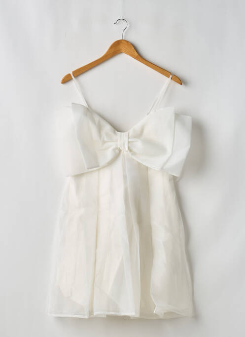 Robe courte coupe évasée sans manche blanc NAF NAF femme