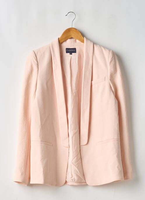 Blazer col châle rose CAROLL femme