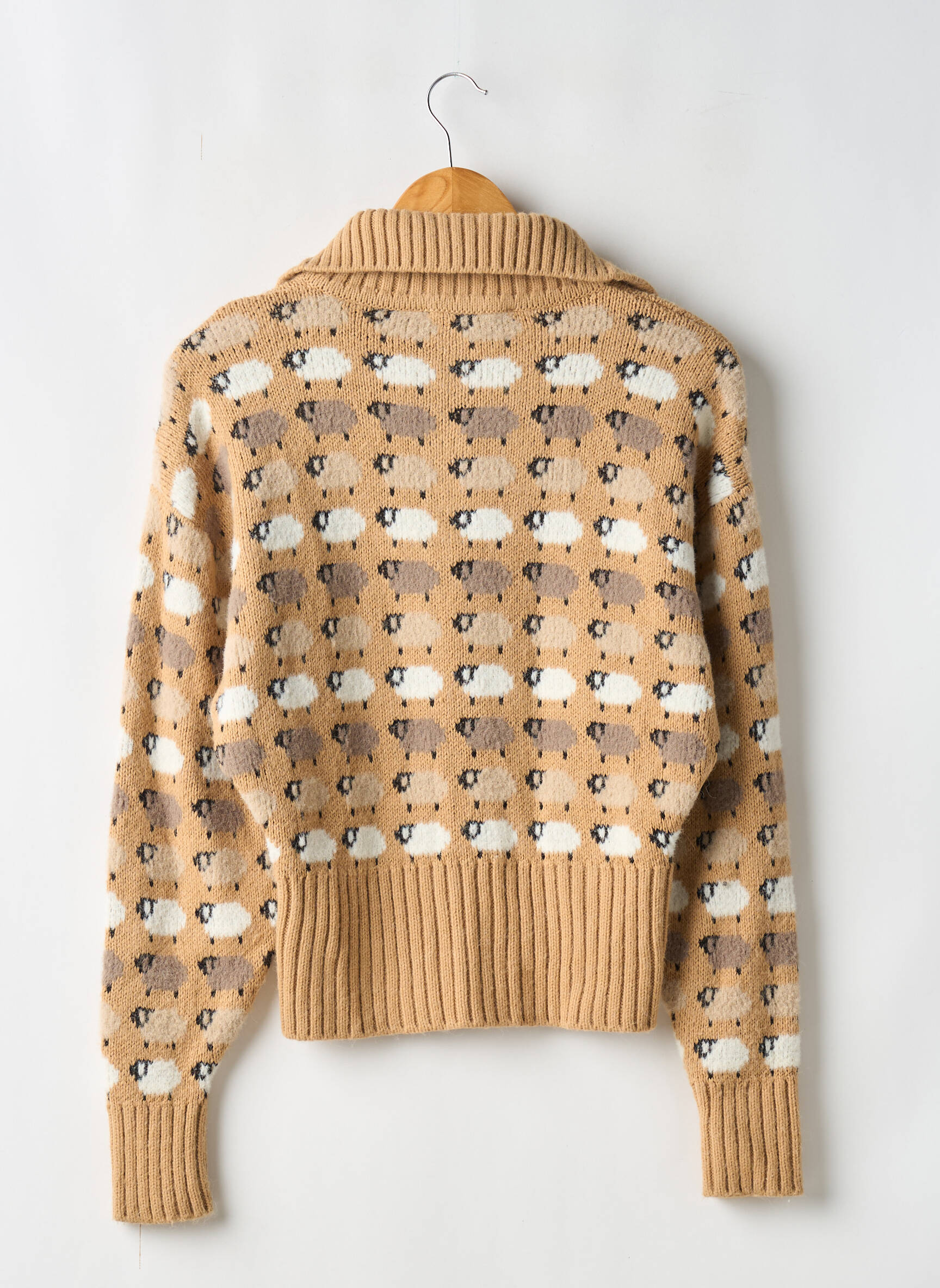 Sweater Zara Femme Pull Basic Pull Resserrée Sur Le Bas Beige Zara