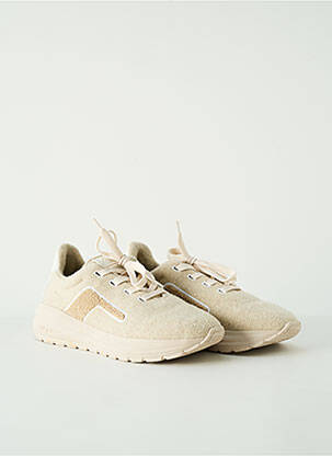 Baskets semelle amovible talon de 4 à 6cm beige UBAC femme