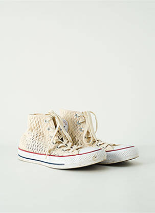 Baskets bout rond talon plat jusqu'à 3cm beige CONVERSE femme