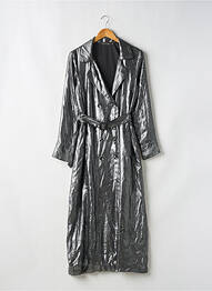 Trench fermeture double boutonnage sans capuche argent REVOLVE femme