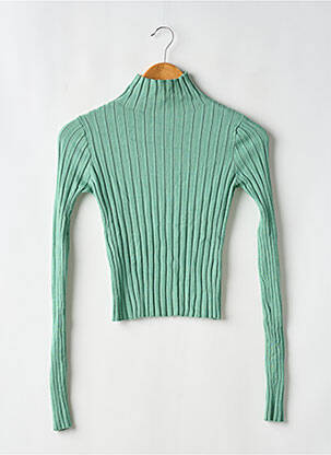Pull coupe cintrée manches longues vert SUPERDOWN femme