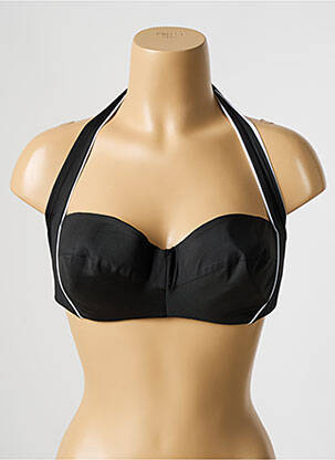 Haut de maillot de bain haut soutien-gorge moulé haut soutien-gorge moulé noir NICOLE OLIVIER femme