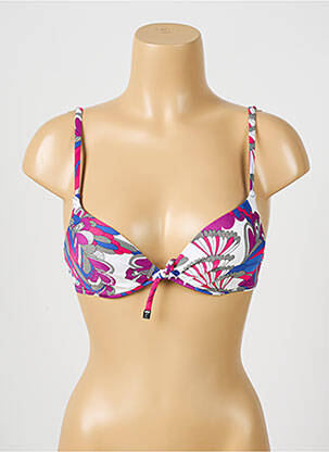 Haut de maillot de bain bretelles élastiquées ajustables haut soutien-gorge push-up violet CHANTELLE femme