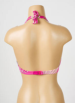 Haut de maillot de bain bretelles élastiquées ajustables rose ROSA FAIA femme