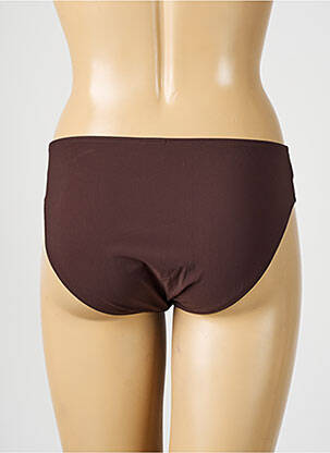 Bas de maillot de bain imprimé fantaisie culotte marron ROSA FAIA femme