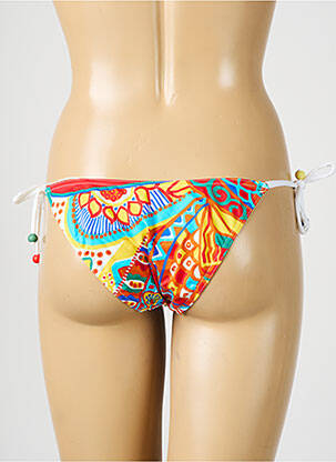 Bas de maillot de bain imprimé fantaisie bikini bleu NICOLE OLIVIER femme