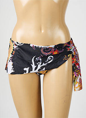 Bas de maillot de bain imprimé fantaisie culotte noir NICOLE OLIVIER femme