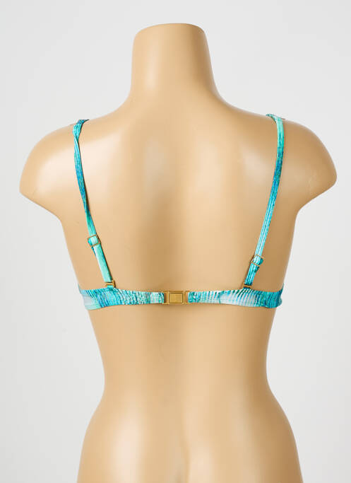 Haut de maillot de bain bretelles élastiquées ajustables haut soutien-gorge push-up bleu CHANTELLE femme
