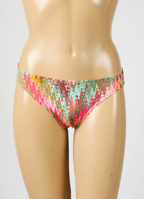 Bas de maillot de bain imprimé fantaisie culotte rose LIDEA femme