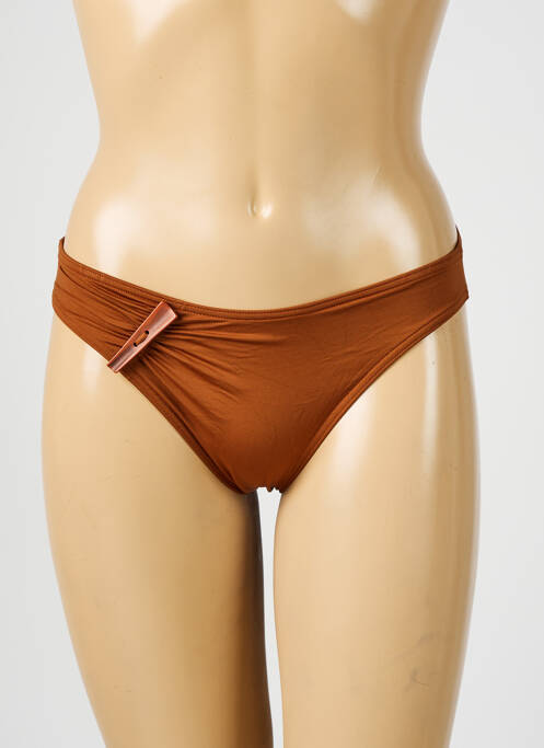 Bas de maillot de bain marron NICOLE OLIVIER pour femme