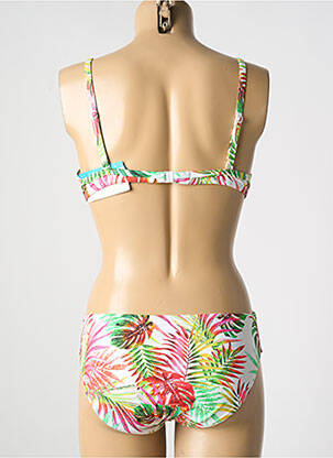 Maillot de bain 2 pièces stretch haut soutien-gorge moulé vert LIDEA femme
