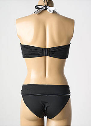 Maillot de bain 2 pièces stretch haut soutien-gorge balconnet noir NICOLE OLIVIER femme