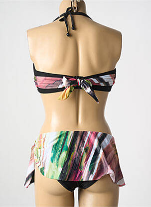 Maillot de bain 2 pièces stretch haut soutien-gorge balconnet noir NICOLE OLIVIER femme
