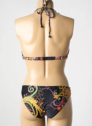 Maillot de bain 2 pièces stretch haut soutien-gorge emboitant noir NICOLE OLIVIER femme