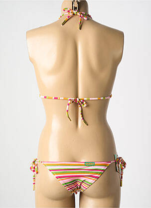 Maillot de bain 2 pièces stretch haut triangles orange LENITA CANARIAS CHOICE femme