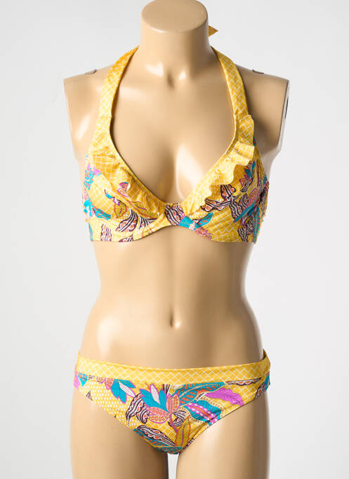 Maillot de bain 2 pièces jaune ROSA FAIA pour femme