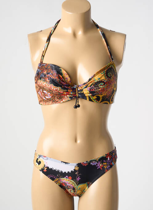 Maillot de bain 2 pièces noir NICOLE OLIVIER pour femme