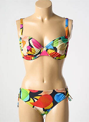 Maillot de bain 2 pièces rouge RASUREL pour femme