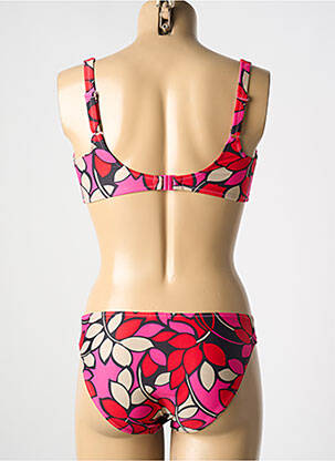 Maillot de bain 2 pièces stretch haut soutien-gorge emboitant rose ROSA FAIA femme