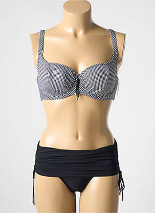 Maillot de bain 2 pièces stretch haut soutien-gorge moulé noir LIDEA femme