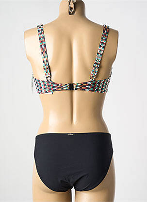 Maillot de bain 2 pièces avec armature haut soutien-gorge balconnet noir LIDEA femme