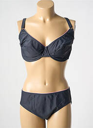Maillot de bain 2 pièces stretch haut soutien-gorge balconnet gris ROSA FAIA femme