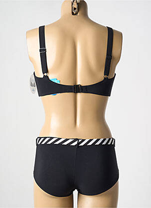 Maillot de bain 2 pièces stretch haut soutien-gorge balconnet noir LIDEA femme