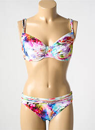 Maillot de bain 2 pièces stretch haut soutien-gorge balconnet blanc MARYAN MEHLHORN femme